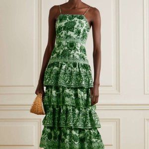 Alice and Olivia Valencia Floral Tiered Maxi Dress